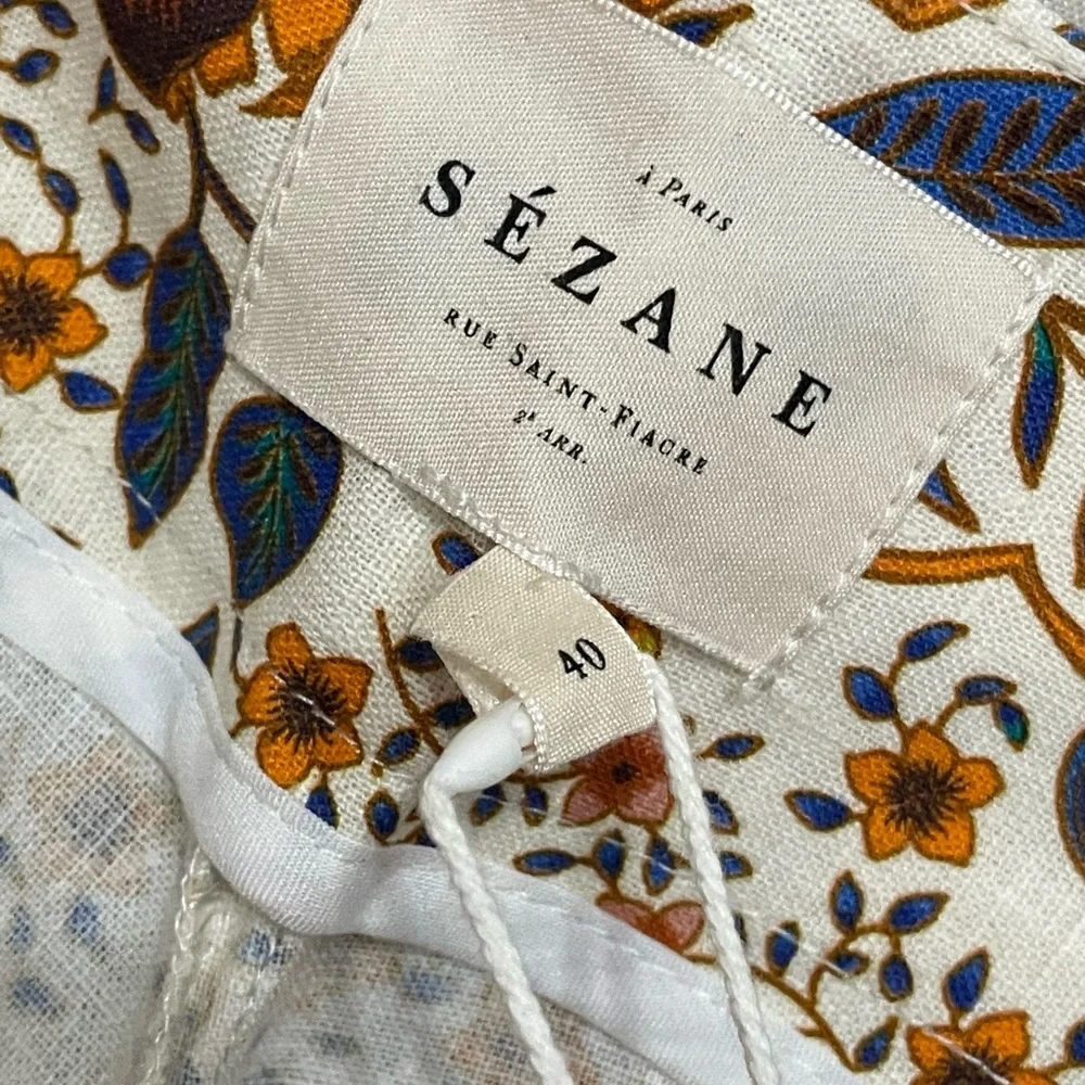 Sezane BAPTISTO Multicolor Floral Trousers Imprimé Western Boheme new with tags - Picture 6 of 10